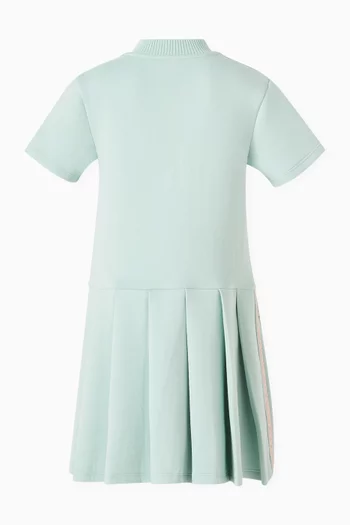 Logo-patch Pleated Dress