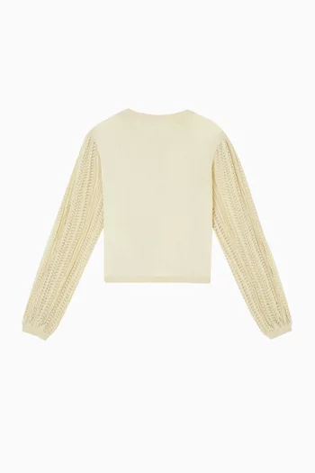 Metallic Thread Cardigan in Knit