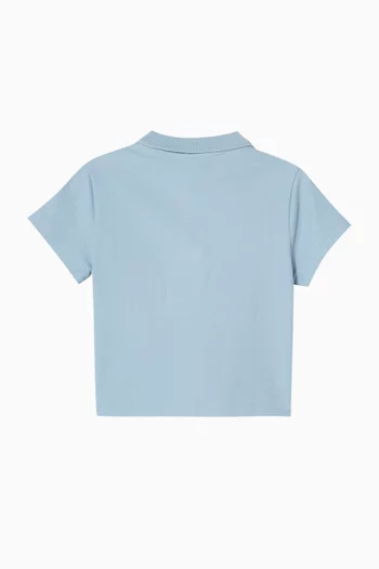 تي شيرت بولو بشعار الماركة قطن