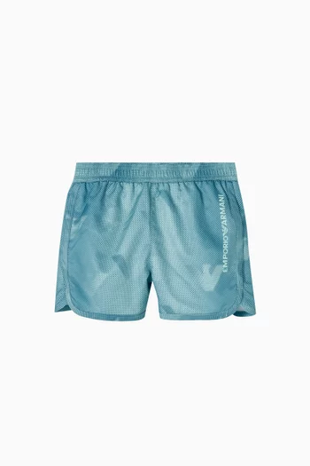 شورت سباحة بنقشة بشعار النسر نايلون