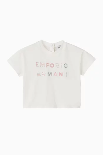 تي شيرت بشعار الماركة قطن