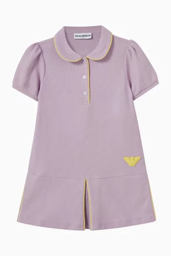 فستان بفتحة ورقعة بشعار النسر