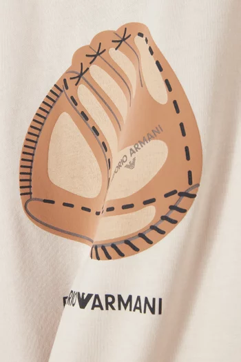 Baseball Print T-shirt in Cotton
