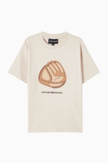 Baseball Print T-shirt in Cotton