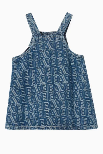 Logo Dress in Denim
