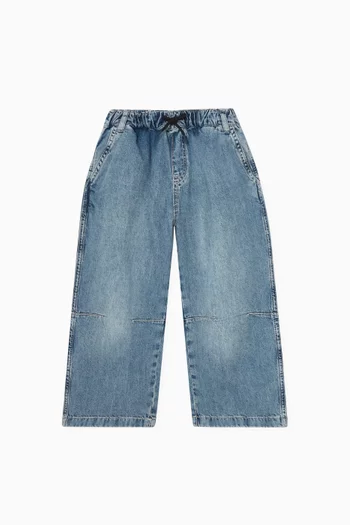 Elasticated Pants in Denim