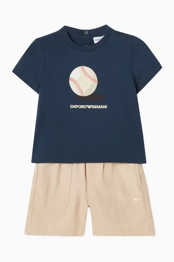 Logo Shorts in Denim