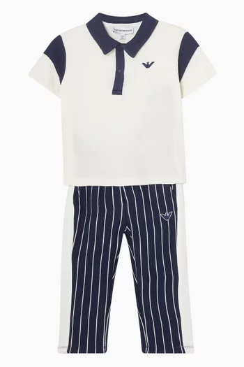 Logo Striped Pants in Cotton