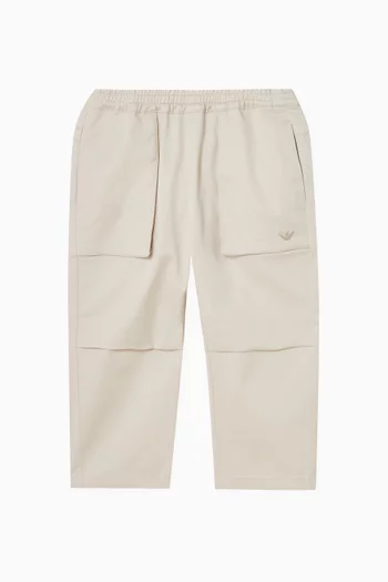 بنطال رياضي بقصة ساق مستقيمة وجيوب