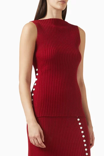 بلوزة ريو نسيج قطن مضلع