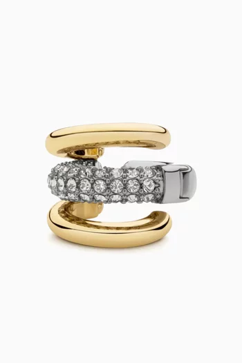 قرط منفرد ماي محيط بالأذن نحاس مطلي ذهب عيار 12