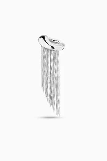 Issa Single Ear Cuff in Silver-plated Brass