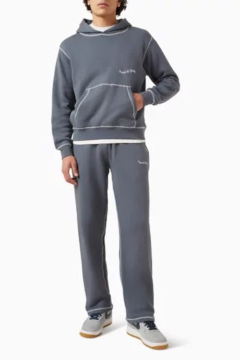 Wordmark Reverse Stitched Hoodie in Cotton
