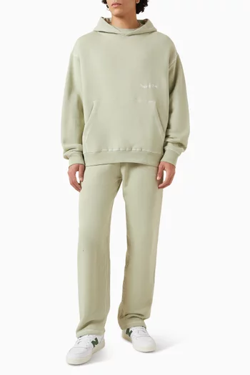 Wordmark Reverse Stitched Hoodie in Cotton