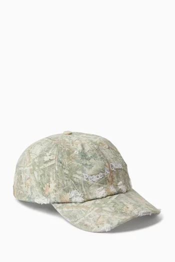 Wordmark Camo Dad Hat in Cotton