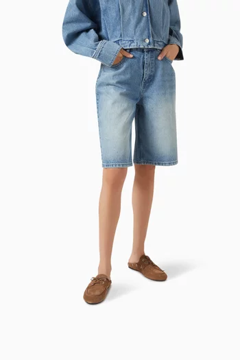 حذاء بو سهل الارتداء مفتوح من الخلف شمواه