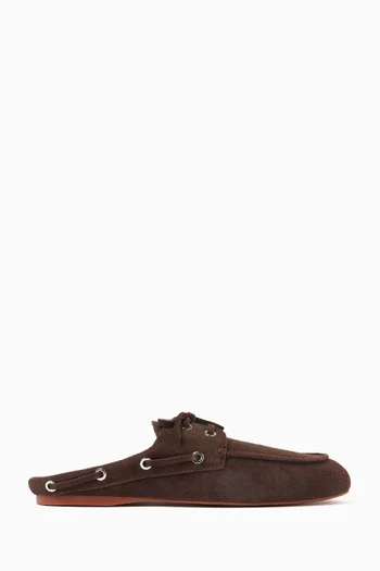 حذاء بو سهل الارتداء مفتوح من الخلف شمواه