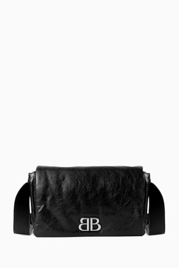 Monaco Flap Messenger Bag in Arena Calfskin