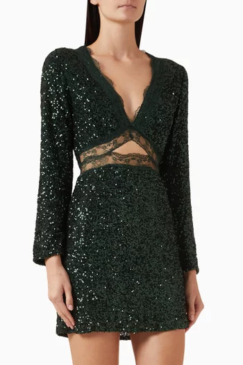 Mimi Sequin-embellished Mini Dress