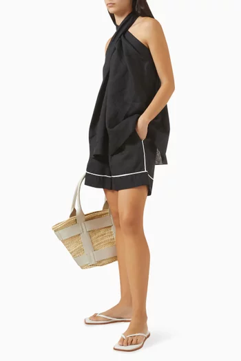 Bianca Halterneck Top in Linen