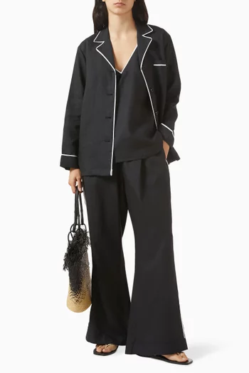 Shena V-neck Top in Linen