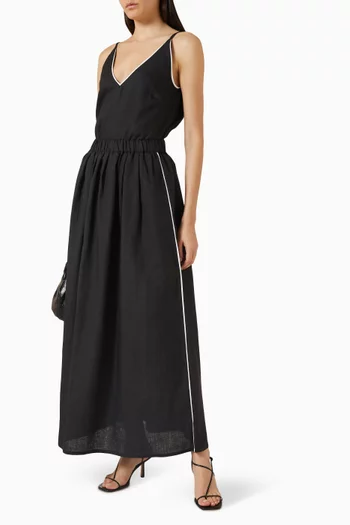 Nina Maxi Skirt in Linen
