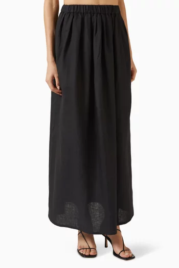 Nina Maxi Skirt in Linen