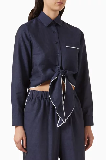 Felisse Tie-up Crop Shirt