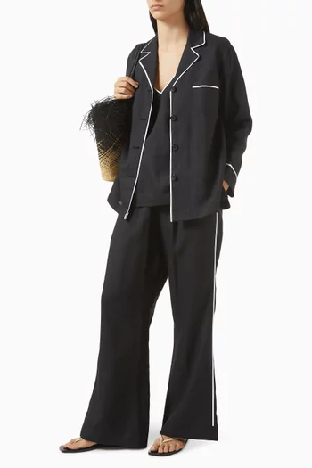 Zeffy Wide-leg Pants in Linen