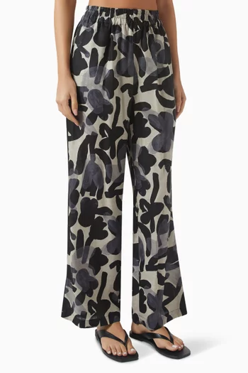 Tamira Wide-leg Pants in Linen