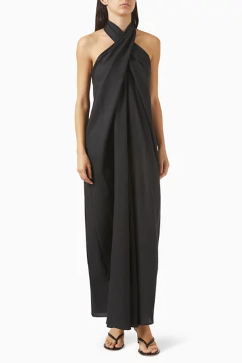 Fiona Halterneck Dress in Linen