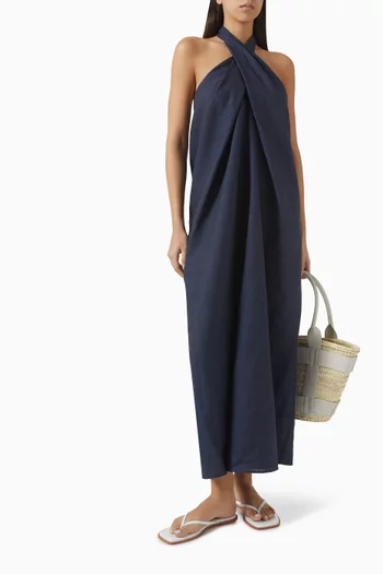 Evy Halter Dress in Linen