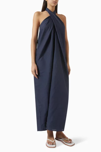 Evy Halter Dress in Linen