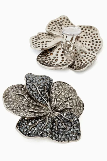 Shadow Floral Clip-on Earrings