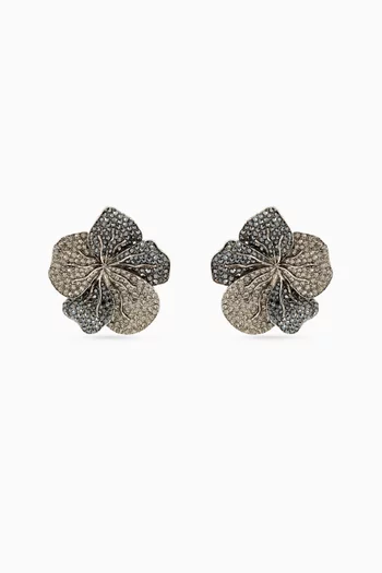 Shadow Floral Clip-on Earrings