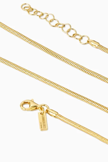 3mm Snake Chain 14kt Gold-plated Silver