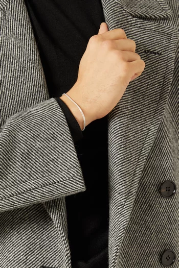 سوار بسلسلة على شكل جسم أفعى 3 مم فضة إسترلينية