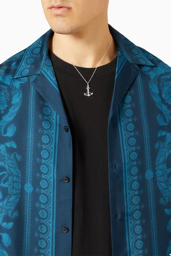 قلادة بدلاية على شكل مرساة فضة إسترلينية