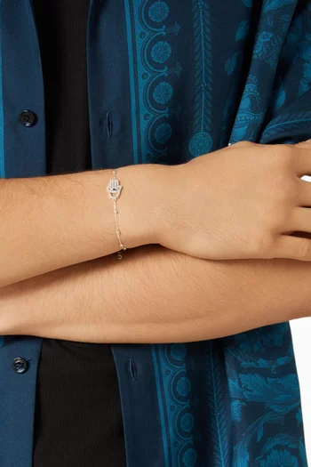 سوار مزين بحلية كف وكرات فضة إسترلينية