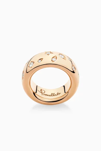 Iconica Medium Diamond Ring in 18kt Rose Gold