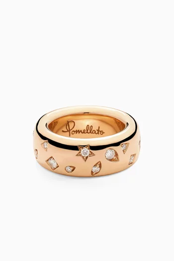 Iconica Medium Diamond Ring in 18kt Rose Gold