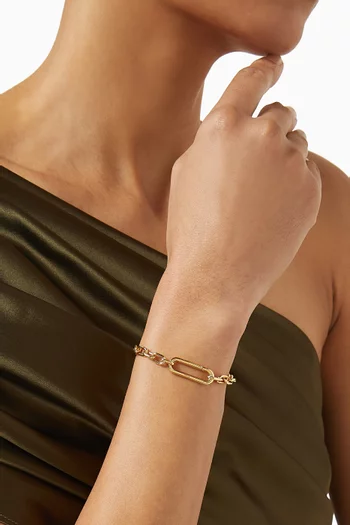 سوار ايكونيكا بتصميم سلسلة ذهب وردي عيار 18