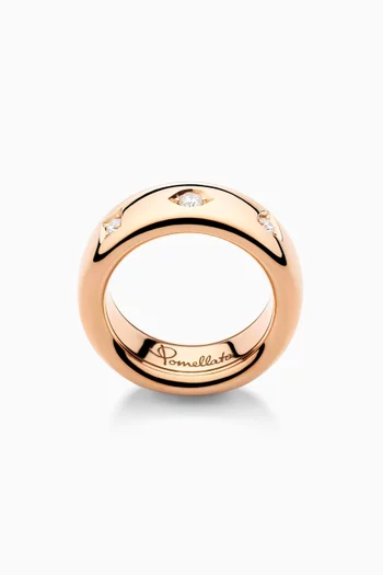 Iconica Slim Diamond Ring in 18kt Rose Gold