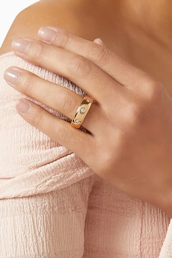 Iconica Slim Diamond Ring in 18kt Rose Gold
