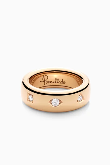 Iconica Slim Diamond Ring in 18kt Rose Gold