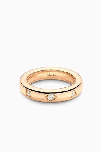 Iconica Extra Slim Diamond Ring in 18kt Rose Gold