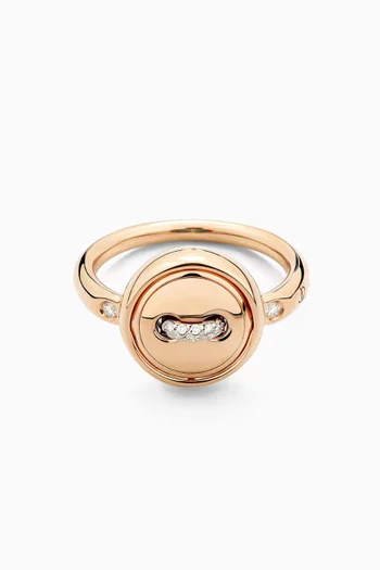 Pom Pom Dot Reversible Diamond Ring in 18kt Rose Gold