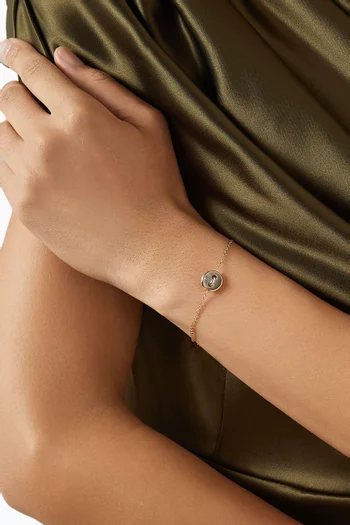 سوار بوم بوم دوت بوجهين ذهب وردي عيار 18