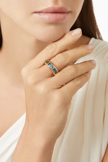 Iconica Slim Topaz Ring in 18kt Rose Gold