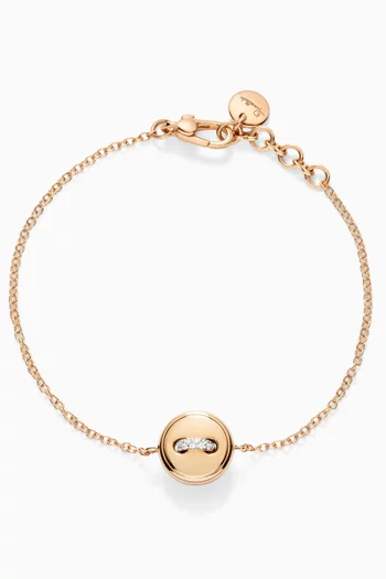 Pom Pom Reversible Diamond Bracelet in 18kt Rose Gold